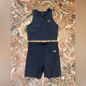 Tracksmith Turnover crop top + shorts